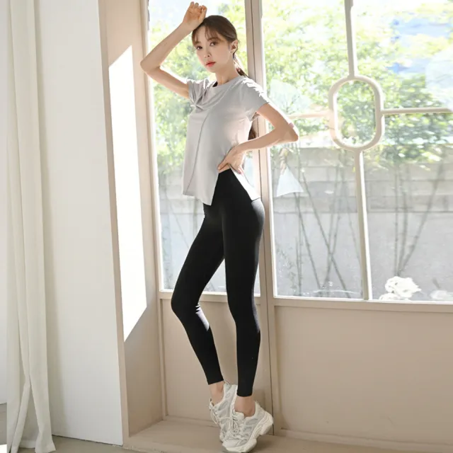 【BODYAIR】任2入 圓領側開綁結斜擺短袖上衣(瑜珈.慢跑.運動.健身.透氣.蝴蝶結.舞蹈.運動服)