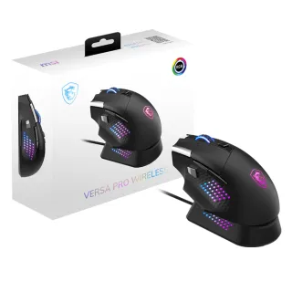 【MSI 微星】VERSA PRO WIRELESS 旗艦三模電競滑鼠(MOUSE DOCK PRO 充電底座組)