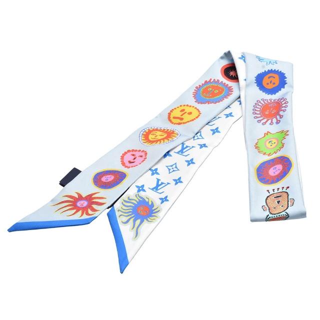 LV LOUIS VUITTON路易威登 M78313 聯名 YK Faces 南瓜圖案長絲巾