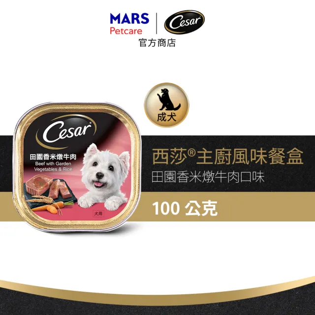 【Cesar 西莎】經典風味餐盒 100g*24入(狗罐/犬餐盒/熟齡犬/全齡適用)