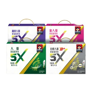 【QUAKER 桂格】5X人蔘濃縮精華飲禮盒15ml×12盒(任選 中秋節禮盒/送禮推薦)