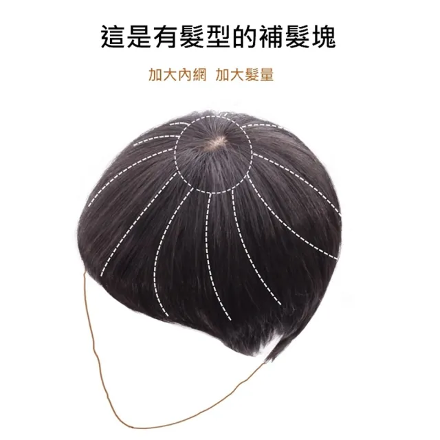 【米蘭精品】極速出貨  女假髮真髮補髮片透氣假髮片輕量免打理隱形增髮量假髮接髮(遞針頭旋直髮6款74gy1)