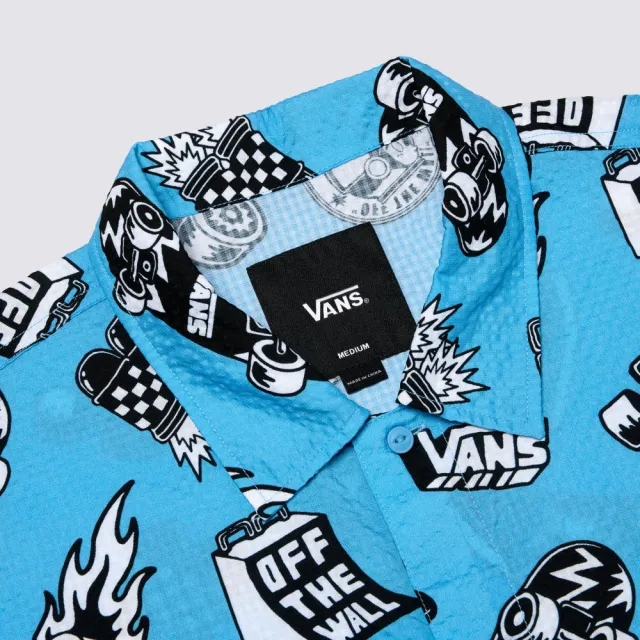 【VANS】官方旗艦 Artist Collection - SPACE MOLLY 藍色短袖襯衫