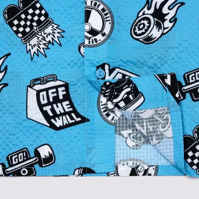 【VANS】官方旗艦 Artist Collection - SPACE MOLLY 藍色短袖襯衫