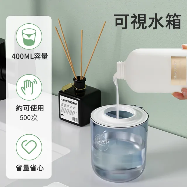 【The rare】智慧感應給皂機 免打孔壁掛泡沫洗手機  泡沫機 皂液機(壁掛/桌面適用)