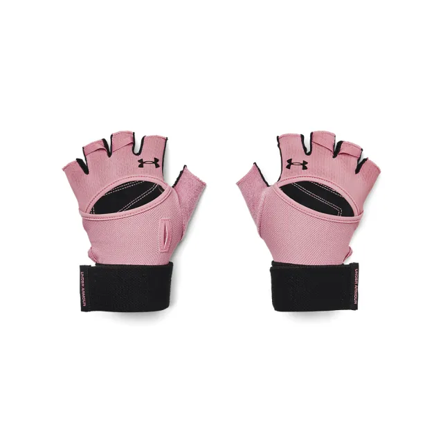 【UNDER ARMOUR】UA 女 重訓手套_1369831-697(黑粉)