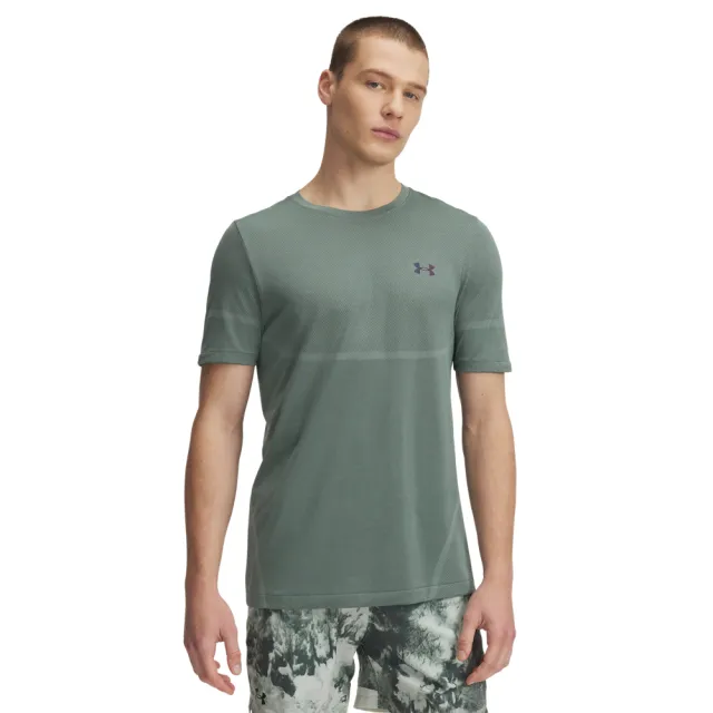 【UNDER ARMOUR】UA 男 Vanish Elite Seamless 短袖T-Shirt_1376781-348(灰綠色)