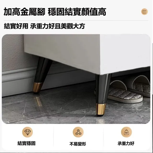 【E-factory】鞋櫃 收納櫃 抽屜櫃 收納鞋櫃 玄關鞋櫃 玄關櫃 儲物櫃(351-HY一門一抽鞋櫃（奶白色）)