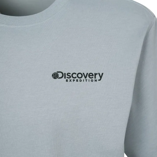 【Discovery Expedition】Freshvent 露營手繪圖案機能短袖T恤 上衣(DXRS8T053-SBL)