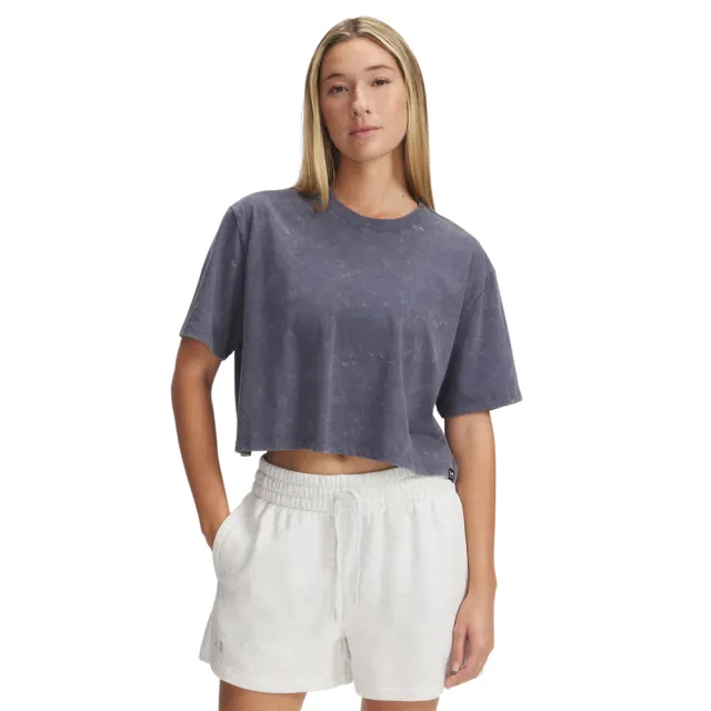 【UNDER ARMOUR】UA 女 Rival Wash 短袖T-Shirt_1389724-044(深藍色)