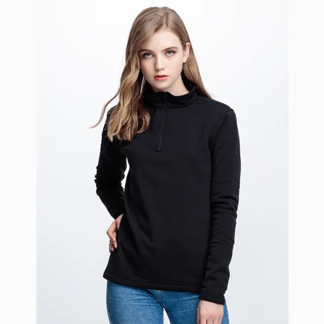 【JORDON 橋登】POLARTEC Power Stretch PRO半開襟保暖上衣(女上衣/刷毛)