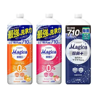 【LION 獅王】日本 Charmy Magica 除菌洗碗精補充瓶 710ml(平輸商品)