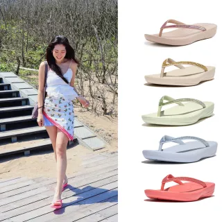 【FitFlop】IQUSHION水鑽輕量夾腳涼鞋-女(10色)