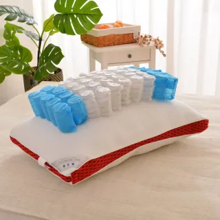 【LooCa】買1送1-微笑蝶型三段式獨立筒枕頭(★限量出清)