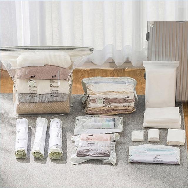 【太力】多入組全系列真空壓縮袋可重覆使用加厚款(居家換季衣物棉被壓縮袋 行李箱 旅行手壓真空袋)