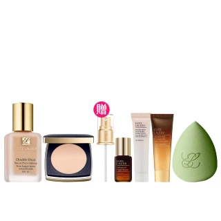 【Estee Lauder 雅詩蘭黛】粉持久控油粉餅組(粉底SPF10/PA++30ml+粉持久控油粉餅SPF10/防曬/IU同款)