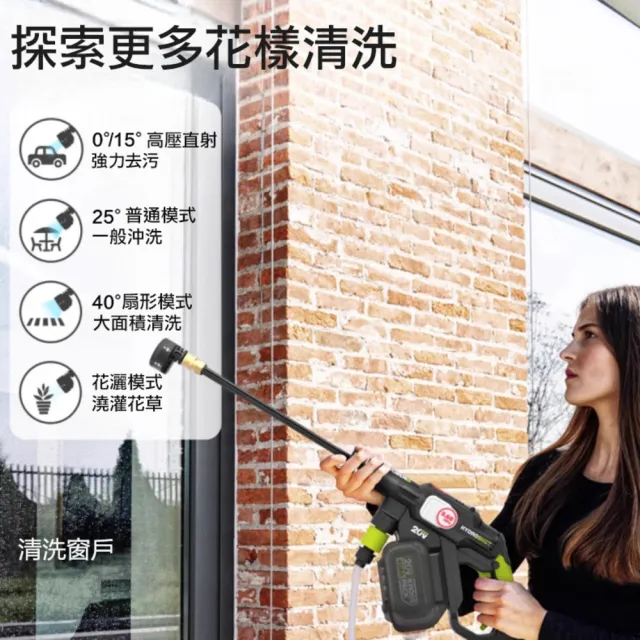 【WORX 威克士】20V 鋰電無刷高壓清洗機 WU633.1(洗車機 清洗機 清潔 高壓 高壓洗車機 無刷清洗機)