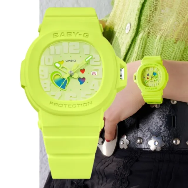 【CASIO 卡西歐】BABY-G 繽紛俏皮 阿拉伯數字 繽紛色彩手錶 電子錶-42.1mm(BGA-10-3A)