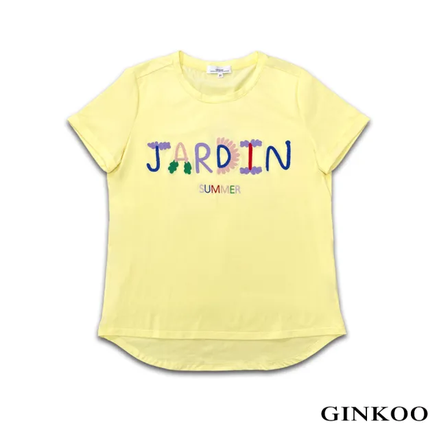 【GINKOO 俊克】JARDIN字母插圖設計上衣
