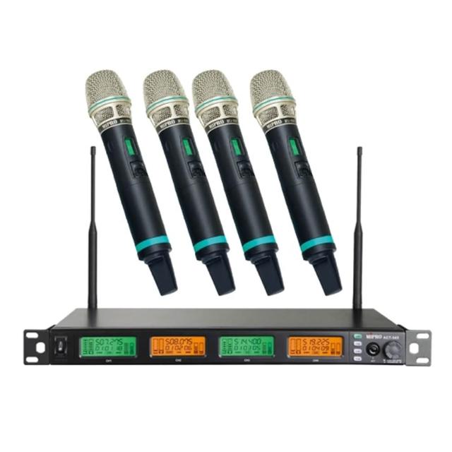 【MIPRO】ACT-545 配4手握式麥克風ACT-500H(UHF類比寬頻四頻道無線麥克風)