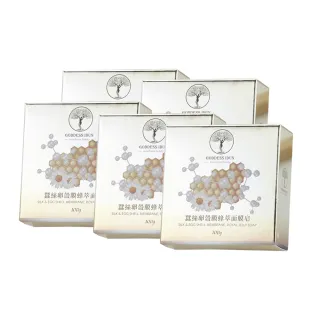 【女神伊登】蠶絲卵殼膜蜂萃面膜皂5入超值組(蠶絲皂/面膜皂/防護/洗臉)