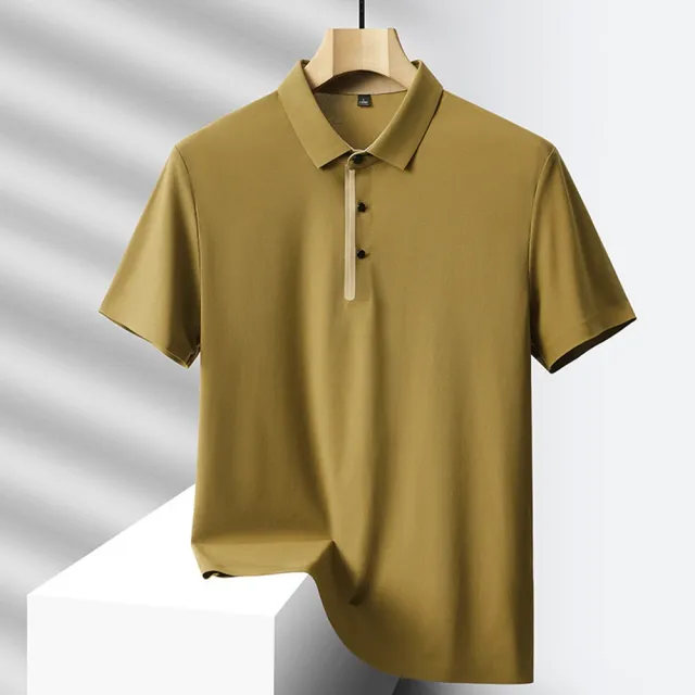 【巴黎精品】極速出貨 POLO衫短袖上衣(休閒冰絲彈力涼爽男裝6色a1eo13 2G)