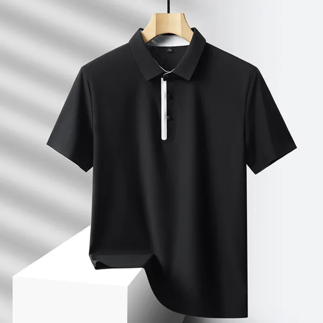 【巴黎精品】極速出貨 POLO衫短袖上衣(休閒冰絲彈力涼爽男裝6色a1eo13 2G)