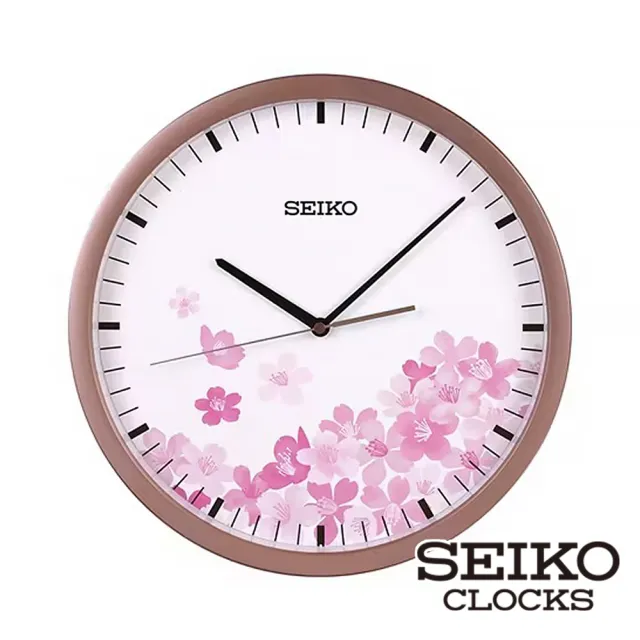 【SEIKO 精工】唯美櫻花 指針式掛鐘 時鐘PIA020(時分秒指針顯示 簡約設計)