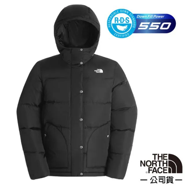 【The North Face】女 防潑水防風保暖連帽羽絨外套.夾克.風衣.大衣.雪衣(8DMM-JK3 太空黑 V)