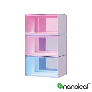 【nanoleaf】RGB 智能展示收納盒主體1入含電源及控制器+擴充組2入(RGB 收納 公仔 氣氛燈 LED燈 盒子 鞋盒)