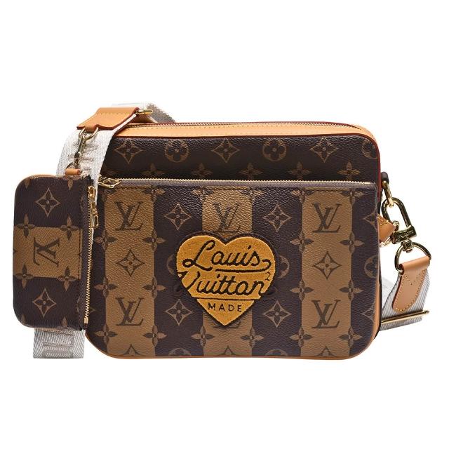 LV LOUIS VUITTON路易威登 M45965 限量 TRIO 系列經典 Monogram 帆布印花組合拉鍊信差袋