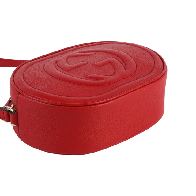 【GUCCI 古馳】SOHO 系列流蘇拉鍊迷你相機包(紅色)