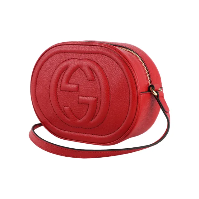 【GUCCI 古馳】SOHO 系列流蘇拉鍊迷你相機包(紅色)