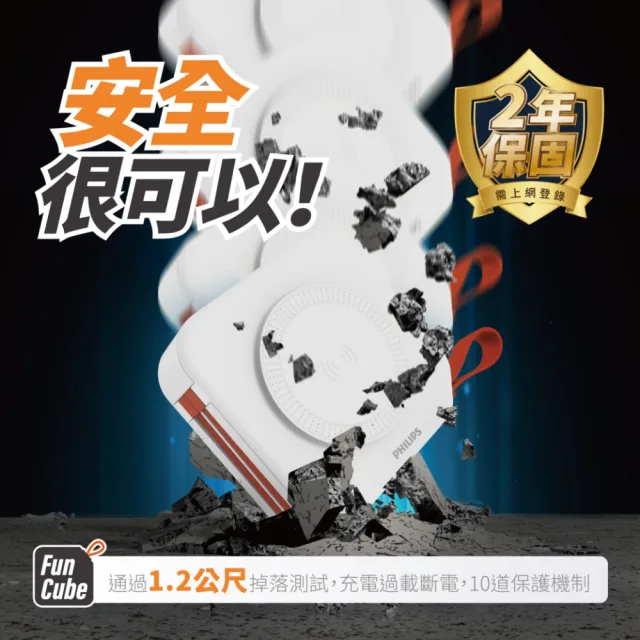 【Philips 飛利浦】1+1超值組-4色可選-DLP4347 10000mAh多合一螢幕顯示行動電源(TypeC_具Wh標示)