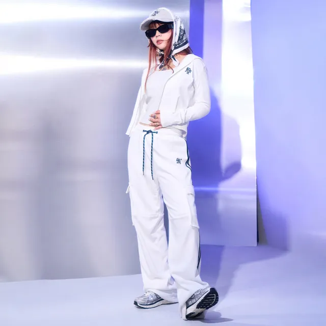 【MAJOR MADE】工裝M字雙口袋棉寬褲(女裝長褲/休閒褲/運動褲)