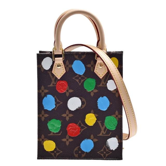 LV LOUIS VUITTON路易威登 M81867 聯名 YK PETIT SAC PLAT 系列經典 Monogram 帆布手提/斜背包