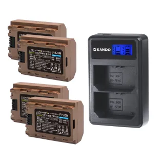 【Sidande 斯丹德】適用SONY NP-FZ100 電池充電器組(USB充電式鋰電池四入+液晶雙槽充電器/相機專用)