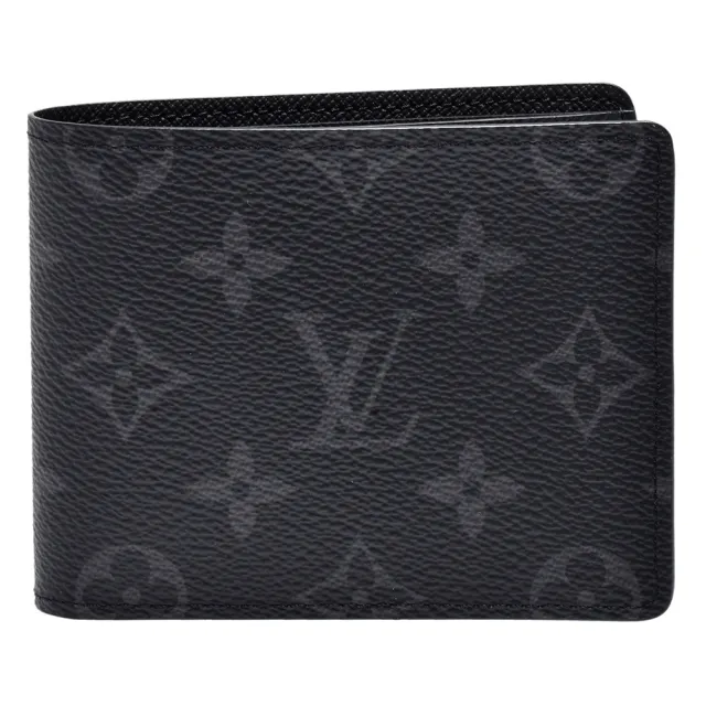 【Louis Vuitton 路易威登】M62294經典Slender系列Eclipse帆布印花對折短夾8卡