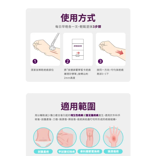 【安適康AnsCare】蕾寧皙卡疤痕護理矽膠筆(4g/盒)