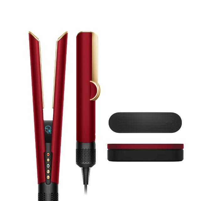 【dyson 戴森 限量福利品】HT01 Airstrait™ 二合一吹風直髮器(絲絨紅 附精美禮盒)