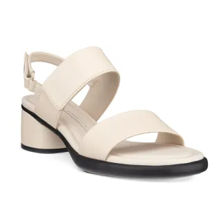 【ecco】SCULPTED SANDAL LX 35 雕塑優雅正裝中低跟涼鞋 女鞋(石灰色 22276301378)