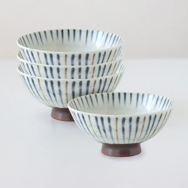 日本手工附蓋微波陶瓷碗5入組手工/附蓋/可微波/餐具/碗