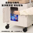 【ONE HOUSE】大森越野4輪折疊購物收納車 買菜車 購物車 平拉推車(75L特大折疊手推車_三開門 1入)