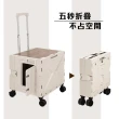 【ONE HOUSE】大森越野4輪折疊購物收納車 買菜車 購物車 平拉推車(75L特大折疊手推車_三開門 1入)