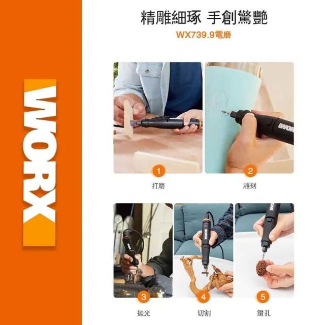 【WORX 威克士】Maker-X系列20V 鋰電電烙鐵 WX744.9(熱熔槍 角磨機 電烙鐵 電鍍筆)