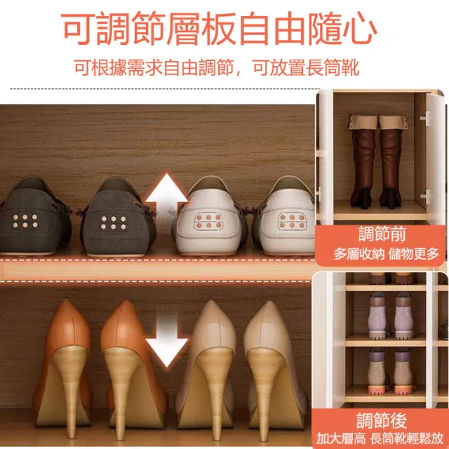 【E-factory】鞋櫃 鞋架 60公分兩門鞋櫃 鞋櫃玄關 鞋櫃收納櫃 玄關櫃(445-兩門鞋櫃60公分（田園橡木色）)