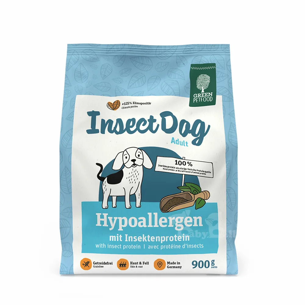 【Green Petfood 德國綠自然】昆蟲蛋白 無穀低敏成犬飼料 9KG/900G*10入(皮膚毛髮健康 狗飼料 乾糧)
