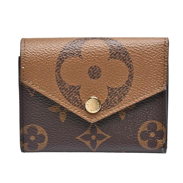 【Louis Vuitton 路易威登】M80725 經典ZO☆系列Monogram Reverse帆布三折短夾