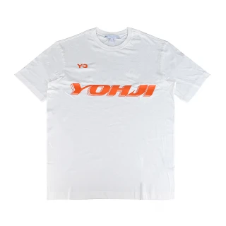 【Y-3 山本耀司】Y-3 山本耀司LOGO橘字拼音轉印純棉短袖T恤(男款/白)