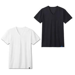 【Gunze 郡是】日本製 COOLMAGIC 100%純棉 男士機能涼感 V領 短袖內衣 T-shirt(任選)